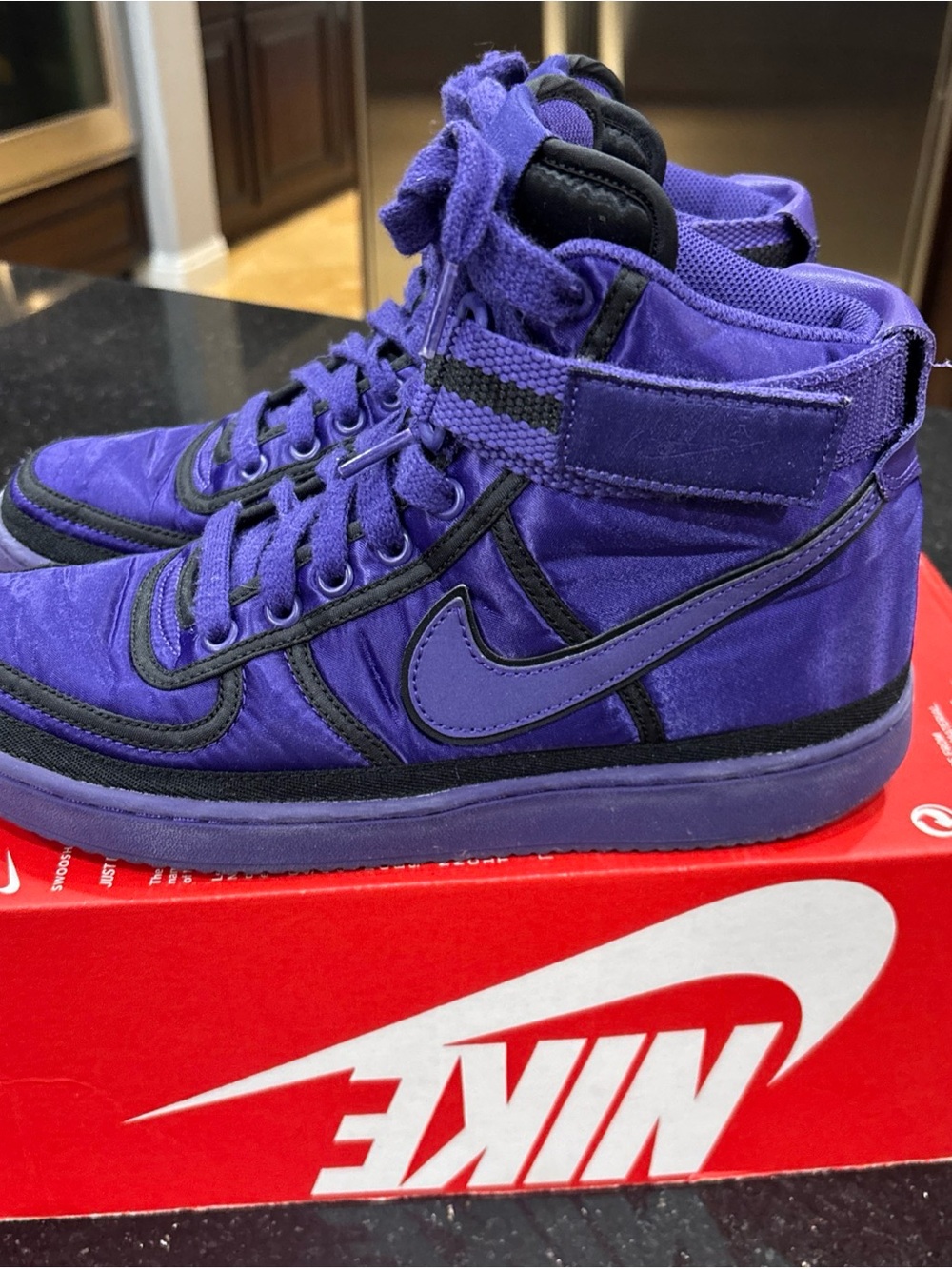 Nike Purple Satin Vandal High Supreme QS Excellent Men’s 8 AQ2176500 - Picture 4 of 10